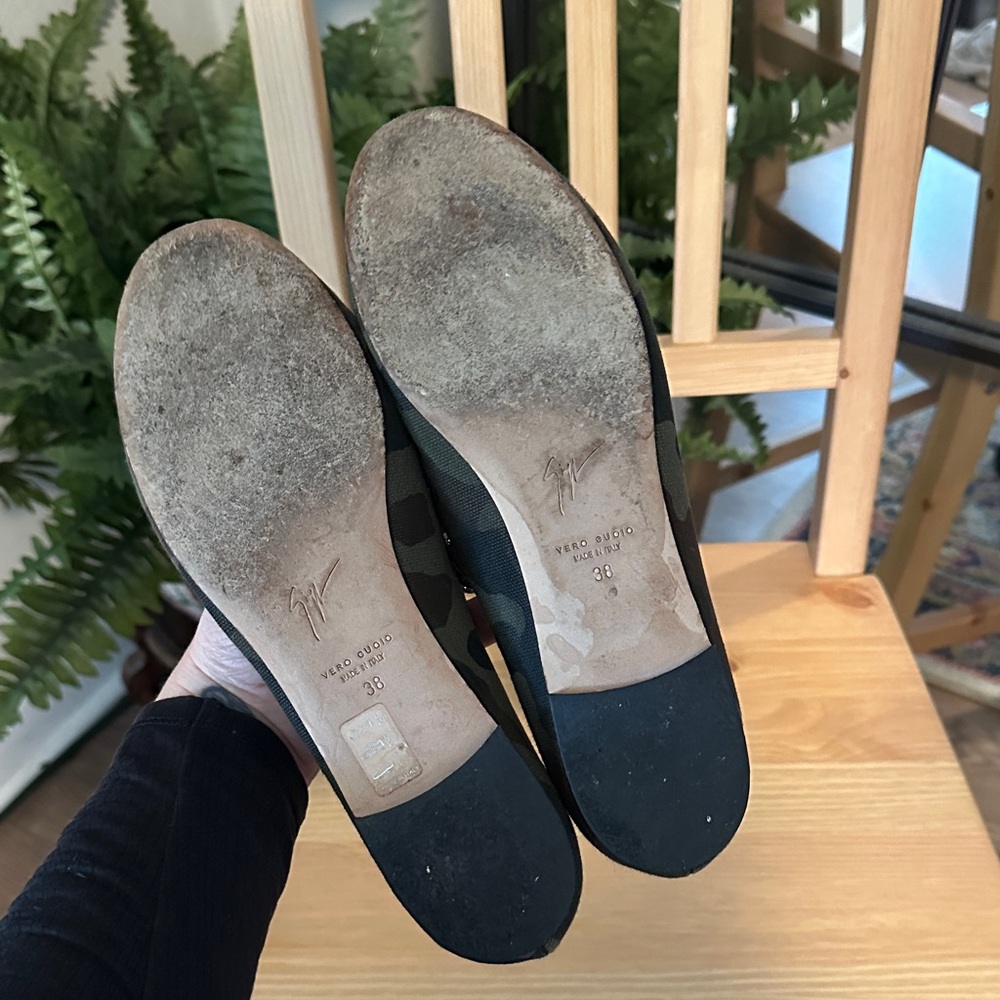Giuseppe Zanotti Camouflage Skull Flats - Picture 3 of 5